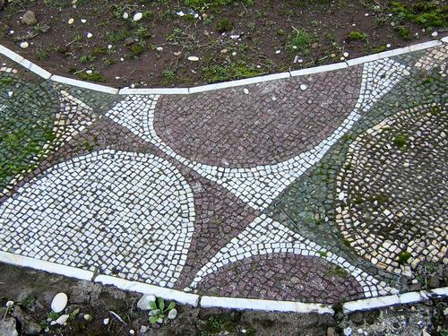 Rome, Baths of Caracalla, Abstract mosaic (3)