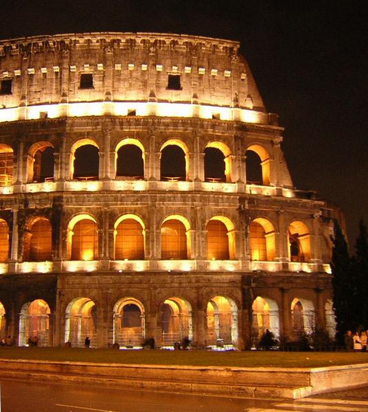 Rome, Amphitheatrum Flavium ("Colosseum") at night