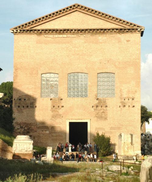 Rome, Forum Romanum, Curia Julia, Façade (2)