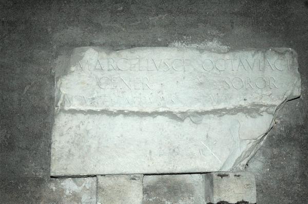 Rome, Mausoleum of Augustus, tombstone of Marcellus