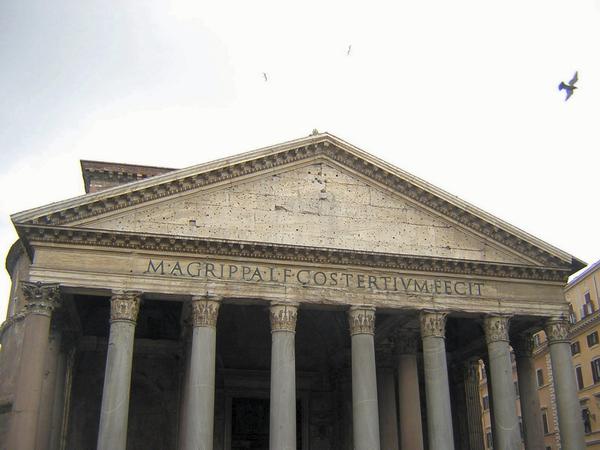 Rome, Pantheon (03), Façade, Inscription