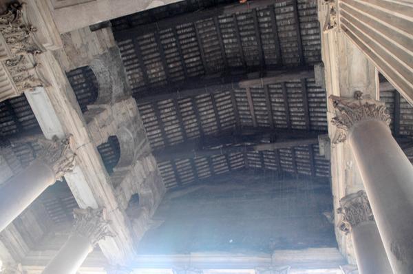 Rome, Pantheon (08), Narthex, Roof
