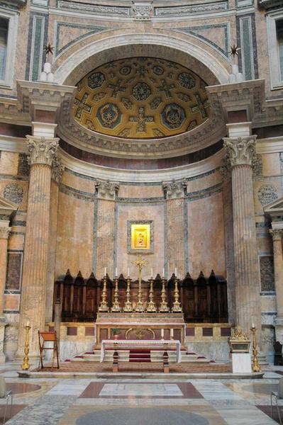 Rome, Pantheon (14), Interior, Main apse