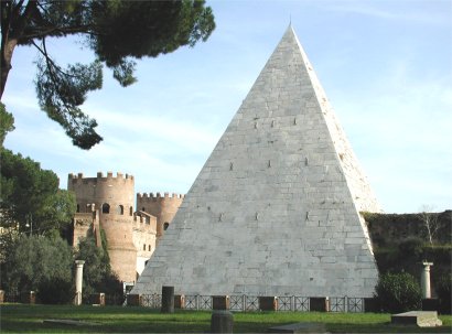 Rome, Pyramid of Cestius from the west
