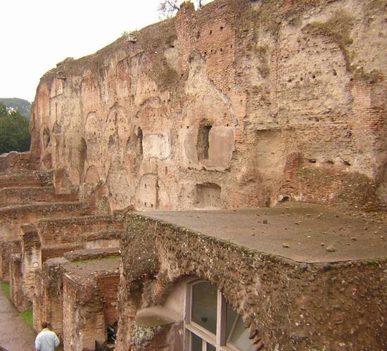 Rome, Temple of Elagabal, Northern terrace wall