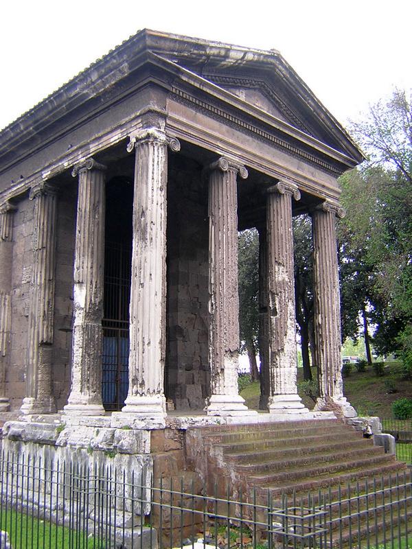 Rome, Temple of Portunus, seen from the northeast