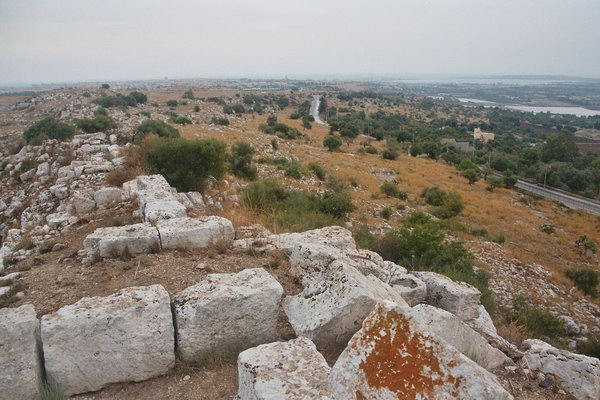 Syracuse, Euryalus, Southern wall with view on the great harbor