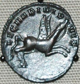 II Adiutrix' pegasus on a coin of Gallienus