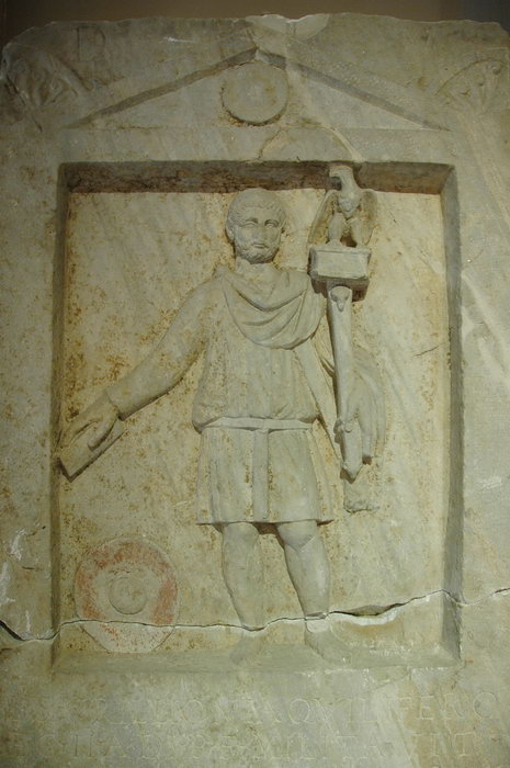 Constantinople, Forum of Theodosius, Tombstone of an aquilifer of II Adiutrix
