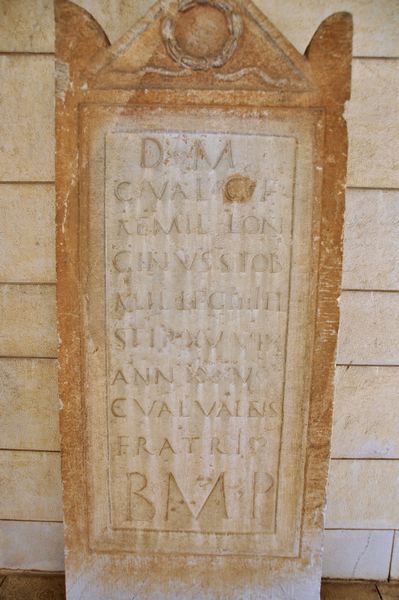 Nablus, Tombstone of G. Valerius of IIII Flavia Felix