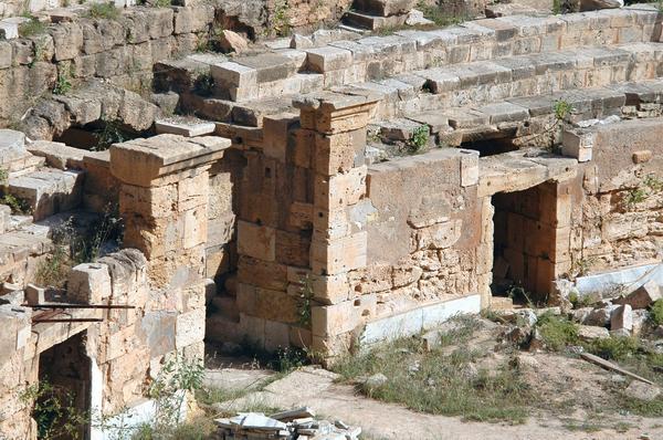 Lepcis Magna, Amphitheater, entrance