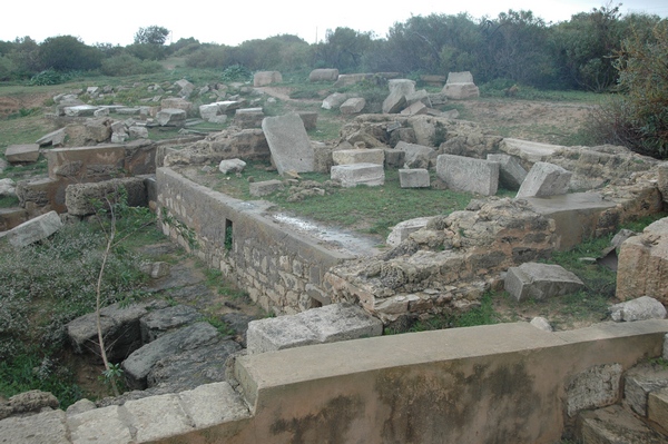 Lepcis Magna, Amphitheater, temple