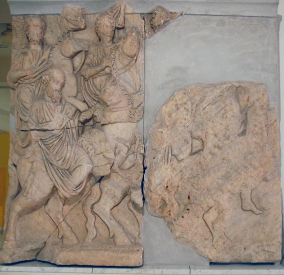 Lepcis, Arch of Septimius Severus, SE, frieze (1)