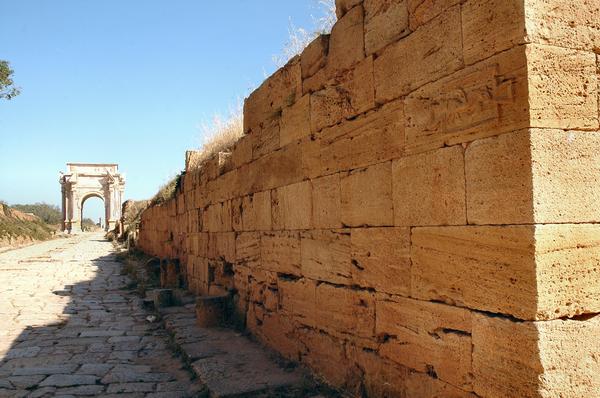 Lepcis Magna, Decumanus and Arch of Septimius Severus