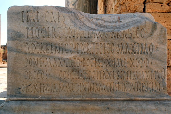Lepcis Magna, Hadrianic Baths, Inscription IRT 393