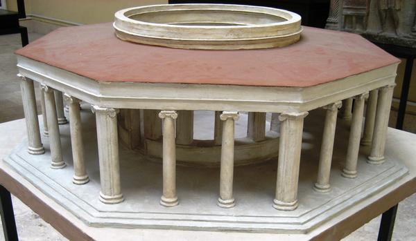 Lepcis Magna, Macellum, model of a tholos