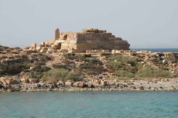 Lepcis Magna, Port, ruins of the lighthouse