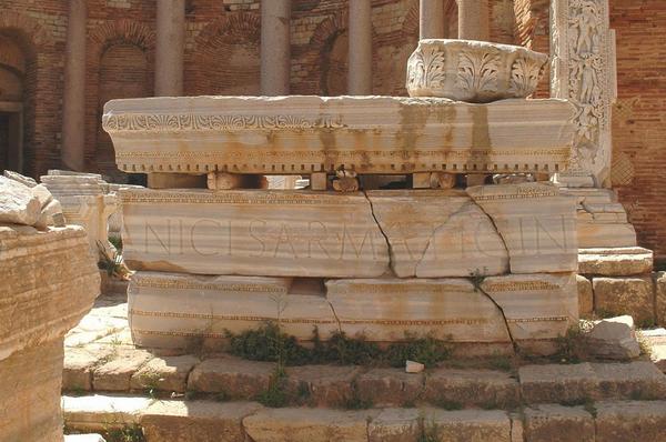 Lepcis Magna, Severan basilica, inscription (1)