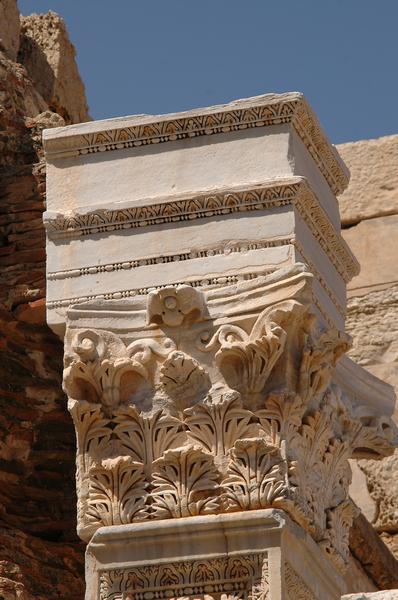 Lepcis, Severan Basilica, Column of Hercules, capital