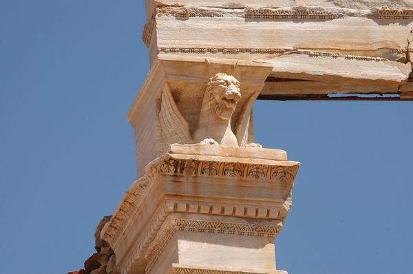 Lepcis, Severan Basilica, northern apse, griffin