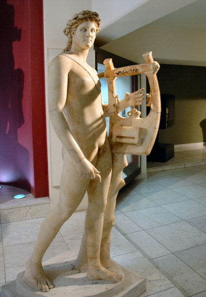 Lepcis, Theater, statue of Apollo