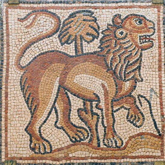 Qasr Libya, mosaic 1.03.b (Lion)