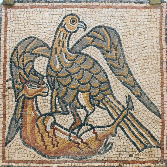 Qasr Libya, mosaic 1.03.c (Eagle)