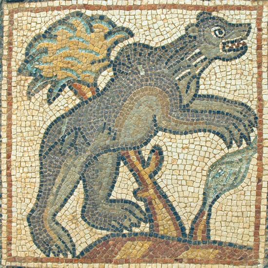 Qasr Libya, mosaic 1.04.a (Bear)