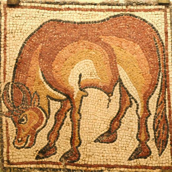 Qasr Libya, mosaic 1.05.e (Bull)