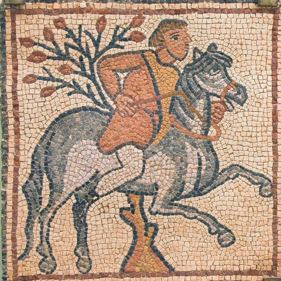 Qasr Libya, mosaic 1.06.b (Horseman)