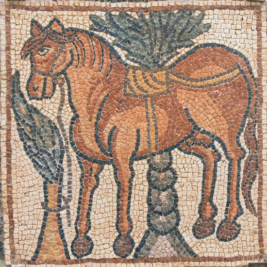 Qasr Libya, mosaic 1.06.d (Horse)