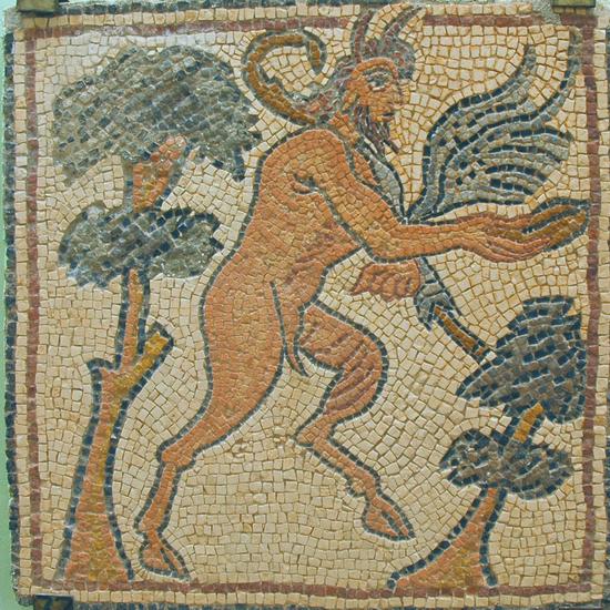 Qasr Libya, mosaic 1.08.b (Satyr)