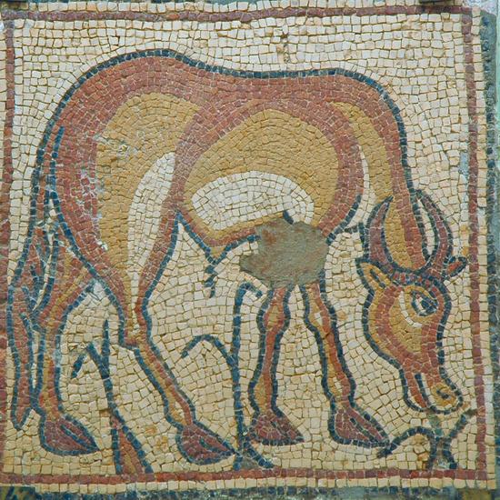 Qasr Libya, mosaic 1.09.b (Bull)