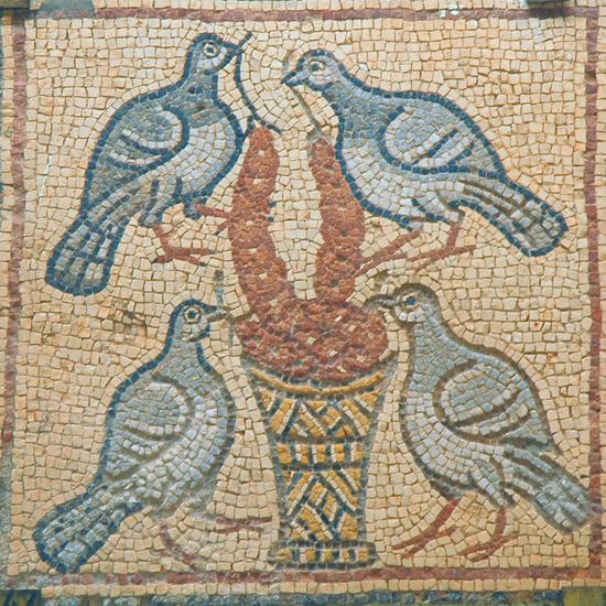 Qasr Libya, mosaic 1.09.c (Birds)