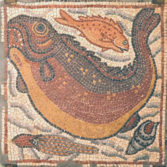 Qasr Libya, mosaic 1.10.e (Fish)