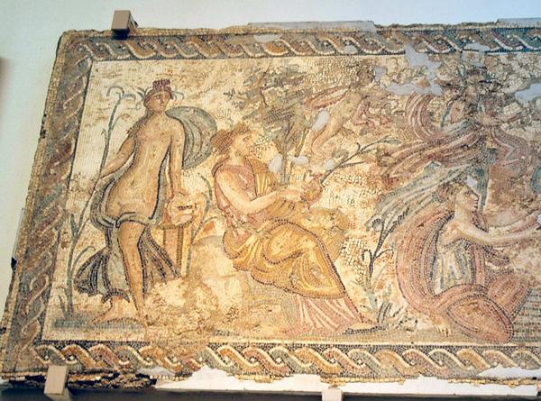 Villa of the Nile Mosaic, fourth mosaic, ladies