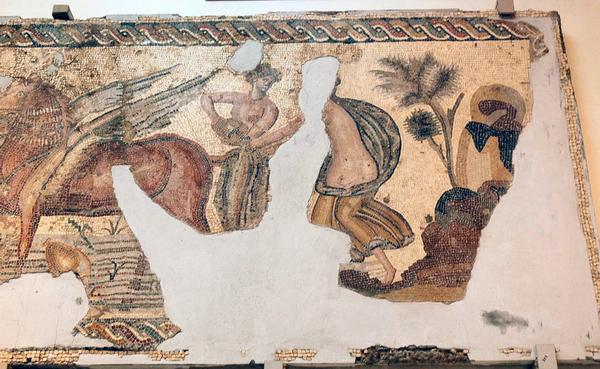 Villa of the Nile Mosaic, fourth mosaic, Pegasus