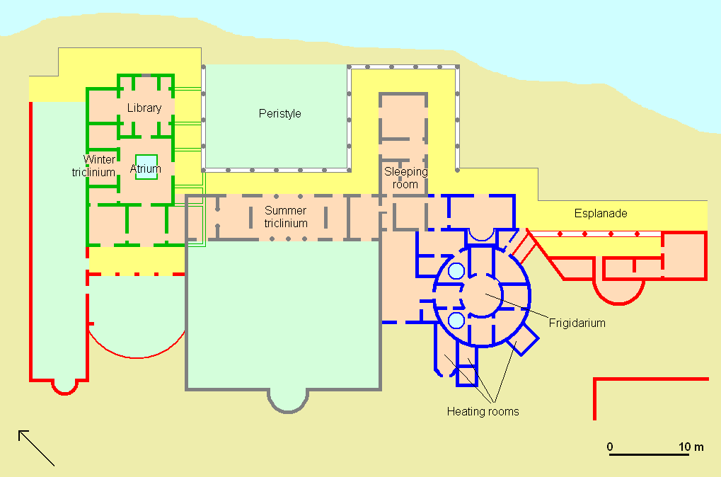 Map of the Villa Selene