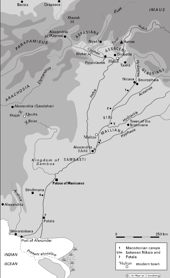 Map of Alexander's Indian Campaign