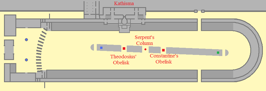 Map of the Hippodrome of Constantinople