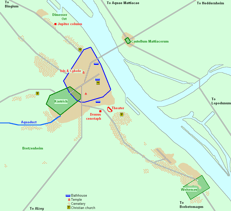 Map of Mogontiacum