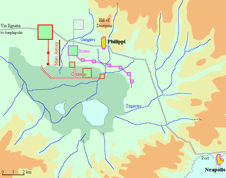 Map of the Double Battle of Philippi, pt 2
