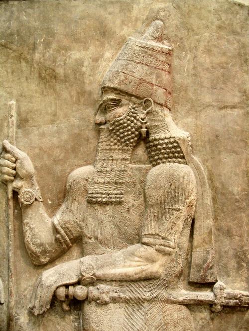 Khorsabad, Relief of Sargon and Sennacherib, king Sargon