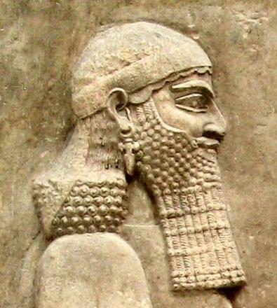 Khorsabad, Relief of Sargon and Sennacherib, prince Sennacherib