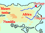 Map of Caesar 5: Africa and Numidia