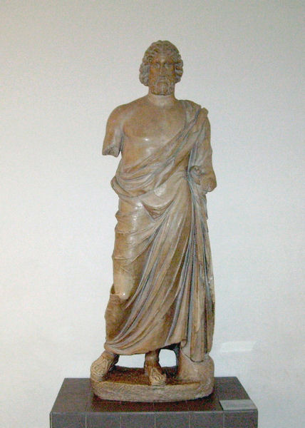 Emporiae, Neapolis, Temple of Asclepius, cult statue