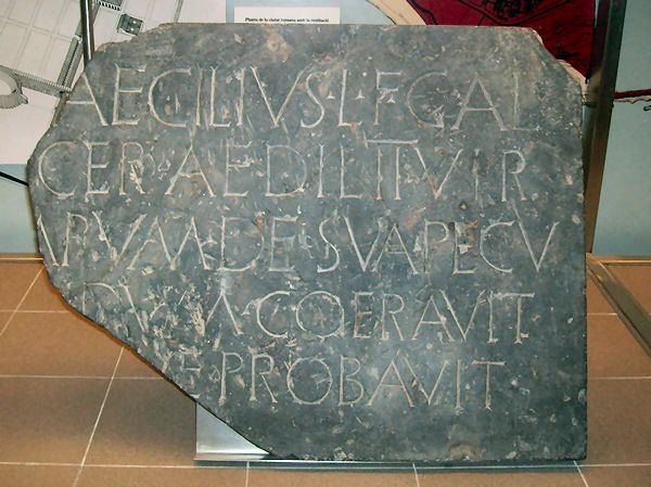 Emporiae, Latin inscription