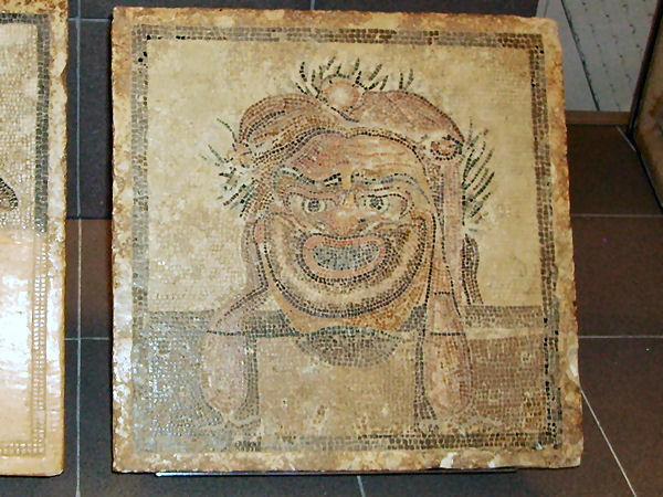 Emporiae, Mosaic showing an actor's mask