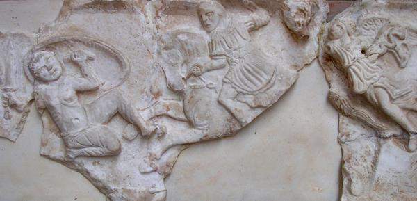 Augusta Emerita, Relief with a victorious emperor