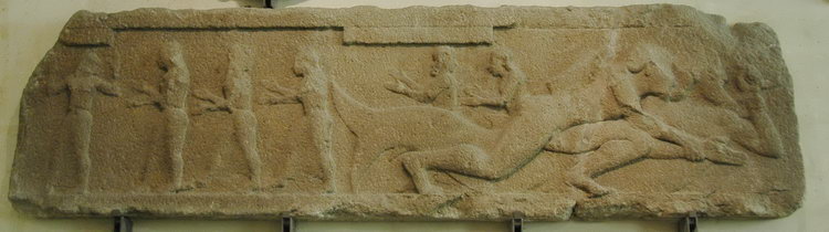 Assos, Temple of Athena, relief, Triton